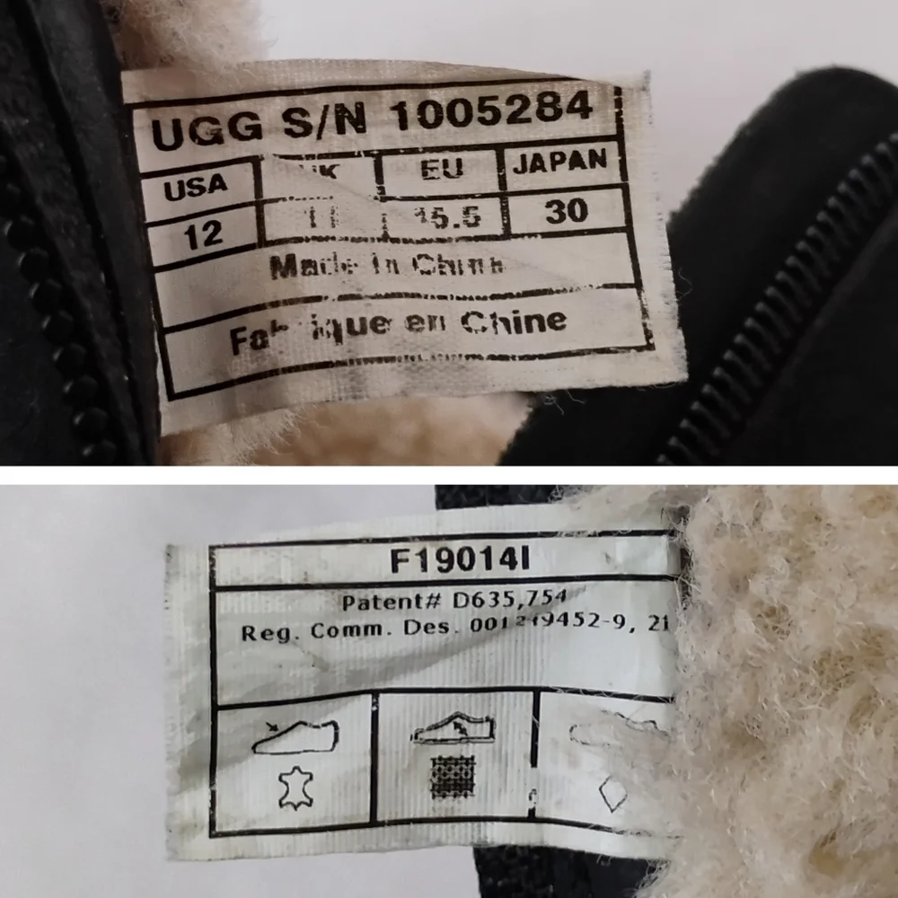 Men's Size 12 UGG Munroe 1005284 Leather Suede Waterproof Fur Lined Winter Boots
